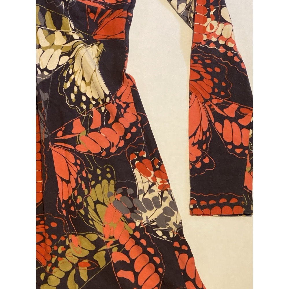CAbi Women's Casual Cozy Midi Dress S Empire Waist Knit Butterfly Print Soft - Picture 4 of 15